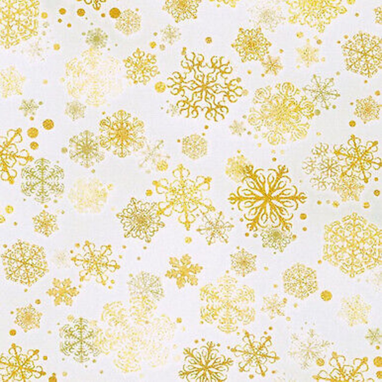 Festive Beauty Snowflakes Natural Cotton Fabric by Robert Kaufman by the yard